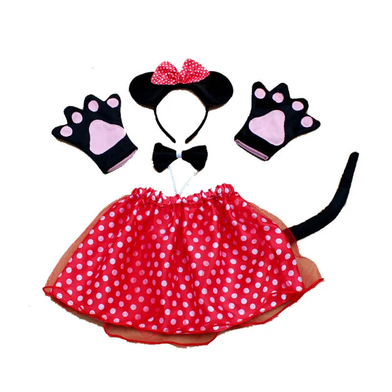 children kid cosplay party red Minnie mouse costume including bow tie gloves skirt and tail performance animal clothing costume
children kid cosplay party red Minnie mouse costume including bow tie gloves skirt and tail performance animal clothing costume