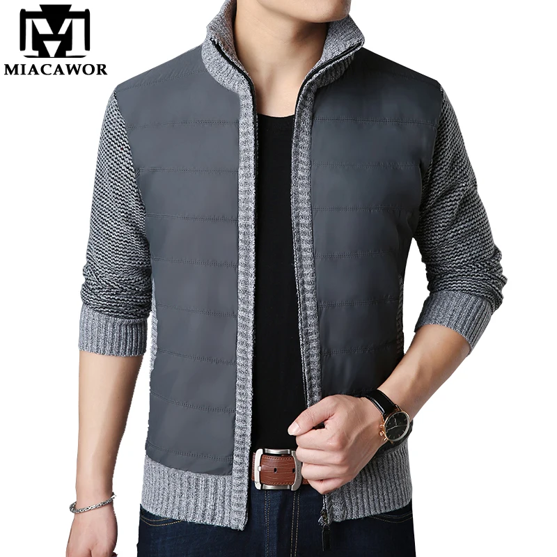 MIACAWOR New Winter Sweater Men Cardigan Patchwork Knitwear Sweatercoat Drop Shipping Y093
MIACAWOR New Winter Sweater Men Cardigan Patchwork Knitwear Sweatercoat Drop Shipping Y093