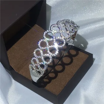 Vecalon Office lady 5A cubic zirconia cross Engagement bracelet White Gold Filled cuff bangle womens Wedding accessaries Gift
Vecalon Office lady 5A cubic zirconia cross Engagement bracelet White Gold Filled cuff bangle womens Wedding accessaries Gift