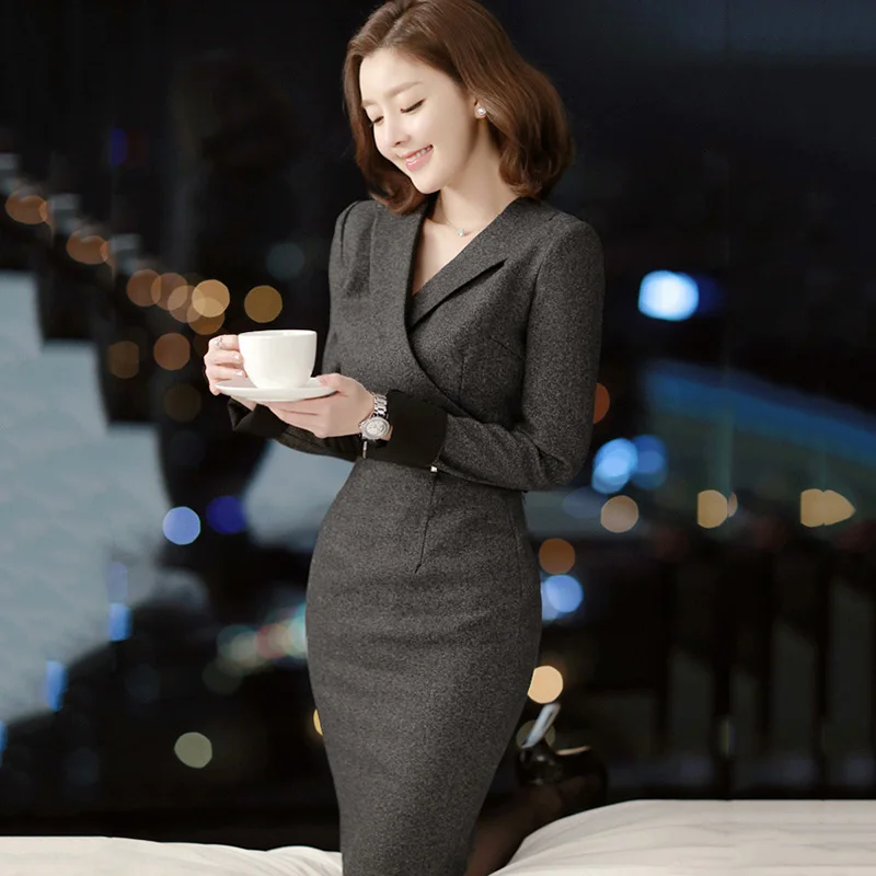 Autumn winter women dress dark grey colour sexy plus size bandage vestido de festa office OL slim sexy bodycon dress clothing
Autumn winter women dress dark grey colour sexy plus size bandage vestido de festa office OL slim sexy bodycon dress clothing