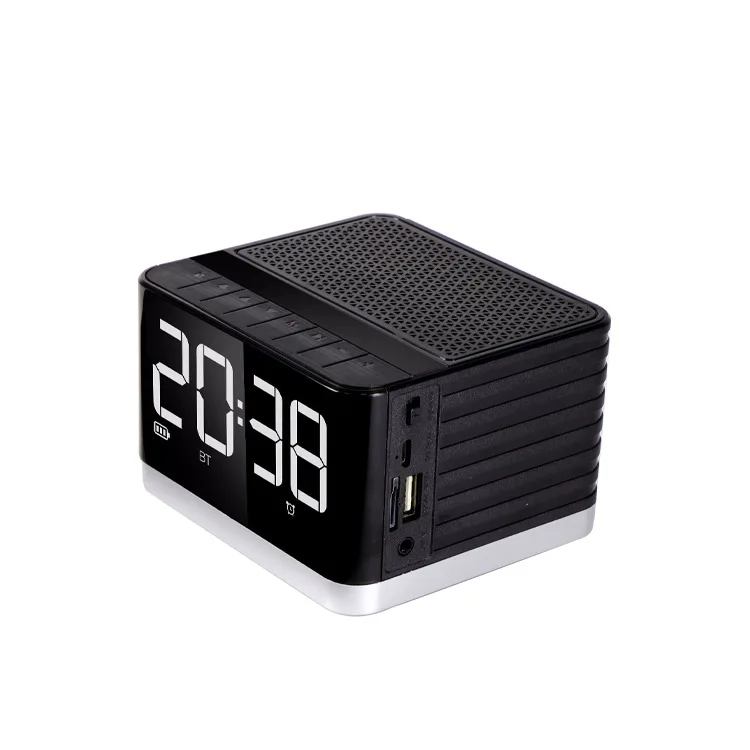 New mini Bluetooth speaker alarm clock Portable speaker with FM radio card insert Udisk support Flac Ape WAV
New mini Bluetooth speaker alarm clock Portable speaker with FM radio card insert Udisk support Flac Ape WAV