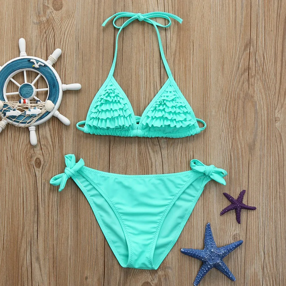 Infant Kids Girls Solid Ruffles Adjustable Swimsuit Bikini Set Outfits Bathing Suit Bikini Set Swimwear Baby 5-8 Year Old 2018
Infant Kids Girls Solid Ruffles Adjustable Swimsuit Bikini Set Outfits Bathing Suit Bikini Set Swimwear Baby 5-8 Year Old 2018