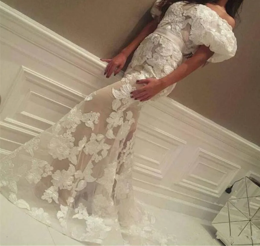 Saudi Arabia 2019 Ivory Prom Dresses Lace Appliqued Off The Shoulder Short Sleeve Mermaid Evening Formal Gowns vestidos de gala
Saudi Arabia 2019 Ivory Prom Dresses Lace Appliqued Off The Shoulder Short Sleeve Mermaid Evening Formal Gowns vestidos de gala