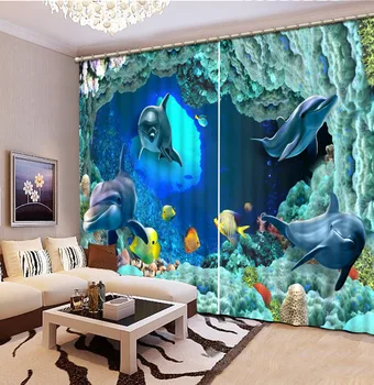 3D Curtain Window Curtain Living Room Submarine Coral Dolphin Blackout Shade Window Curtains Home Bedroom Decoration
3D Curtain Window Curtain Living Room Submarine Coral Dolphin Blackout Shade Window Curtains Home Bedroom Decoration