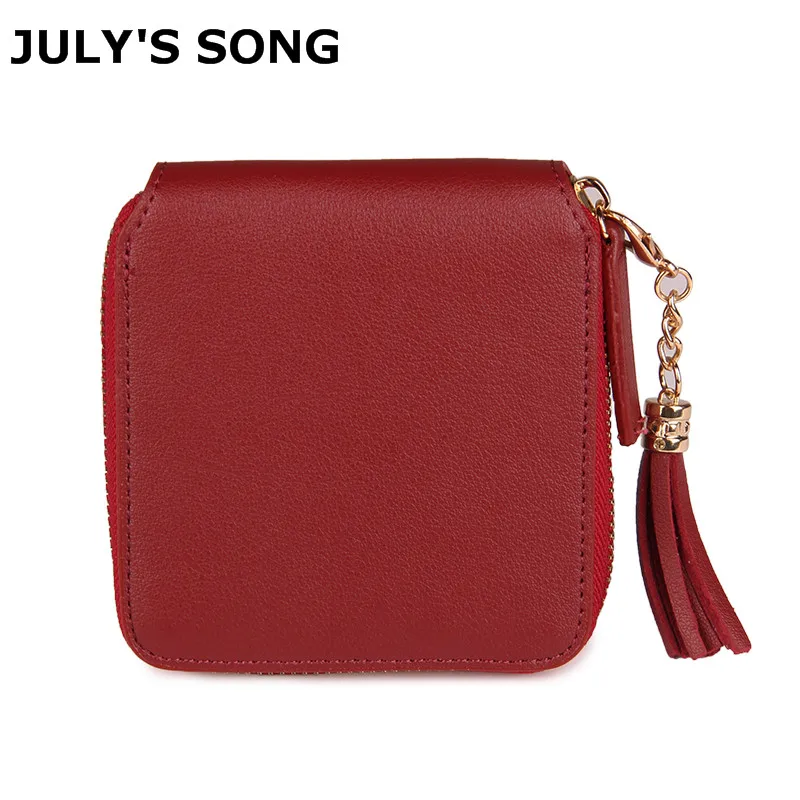2019 JULY'S SONG Women Leather Short Wallet With Tassel Female Short Square Mini Coin Cards Holder Wallet Purse
2019 JULY'S SONG Women Leather Short Wallet With Tassel Female Short Square Mini Coin Cards Holder Wallet Purse