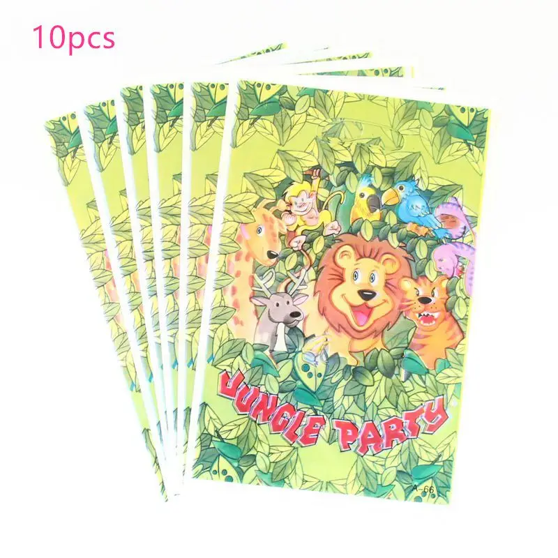 10pcs/lot jungle Theme Party Gift Bag Party Decoration Plastic Candy Bag Loot Bag For Kids Festival Party Supplies
10pcs/lot jungle Theme Party Gift Bag Party Decoration Plastic Candy Bag Loot Bag For Kids Festival Party Supplies