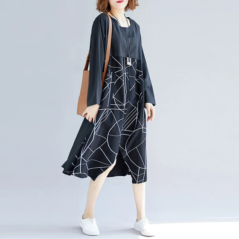 Women Summer Fashion Striped Splice Dress Long Sleeve Irregular Vintage Long Dresses Plus Size Casual Loose Dress 4XL 5XL 2019
Women Summer Fashion Striped Splice Dress Long Sleeve Irregular Vintage Long Dresses Plus Size Casual Loose Dress 4XL 5XL 2019