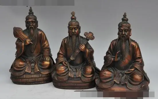 S00222 10"Chinese Bronze High Lord Tai Chi Taoism Wudang 3 Taoist priest Buddha Statue (A0321)
S00222 10"Chinese Bronze High Lord Tai Chi Taoism Wudang 3 Taoist priest Buddha Statue (A0321)