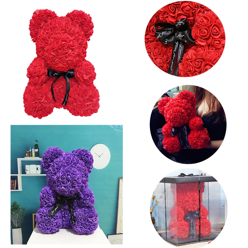 2019 Hot Sale 25cm Bear of Roses Artificial Flowers Home Wedding Festival DIY Cheap Wedding Decoration Gift Box Wreath Crafts
2019 Hot Sale 25cm Bear of Roses Artificial Flowers Home Wedding Festival DIY Cheap Wedding Decoration Gift Box Wreath Crafts