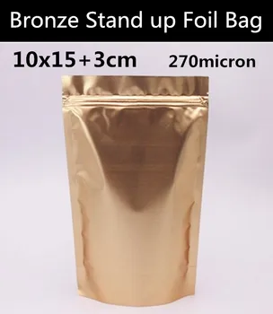 50pcs 10cm*15cm*270micron Matt Bronze Aluminum Foil Bag Food Foil Zip Lock Bag Jam Packaging Bag
50pcs 10cm*15cm*270micron Matt Bronze Aluminum Foil Bag Food Foil Zip Lock Bag Jam Packaging Bag