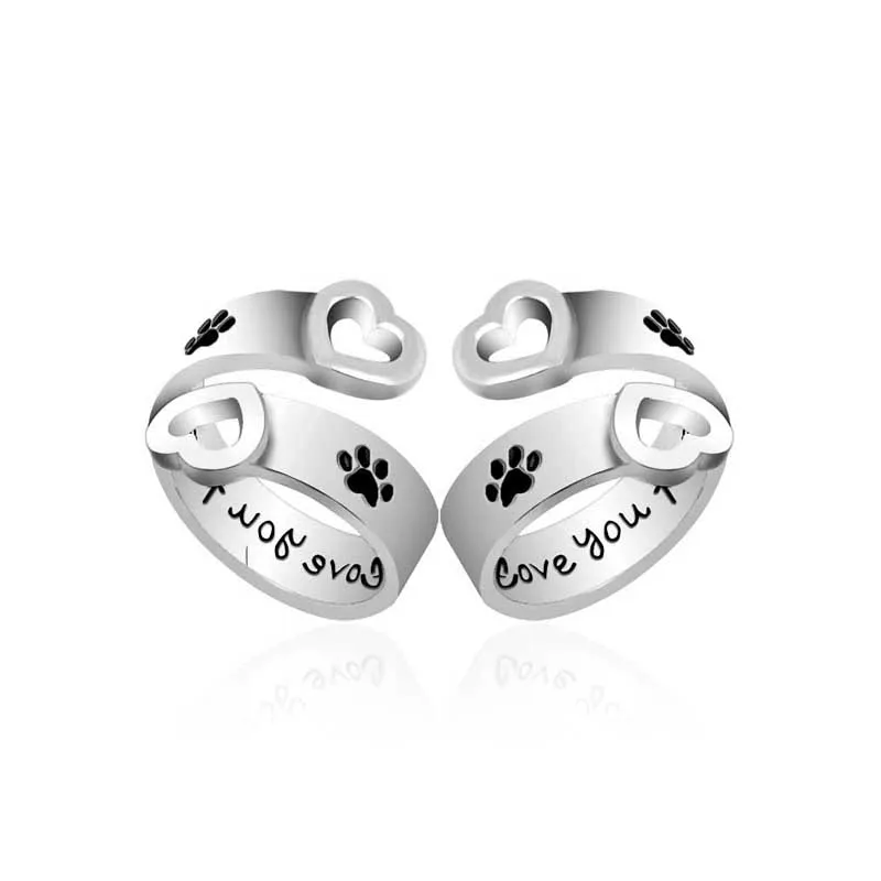 I will love you forever Pet paw prints rings Pet lover Dog Cat Memorial black Enamel Ring men Cute Puppy Paw Ring Jewelry couple
I will love you forever Pet paw prints rings Pet lover Dog Cat Memorial black Enamel Ring men Cute Puppy Paw Ring Jewelry couple