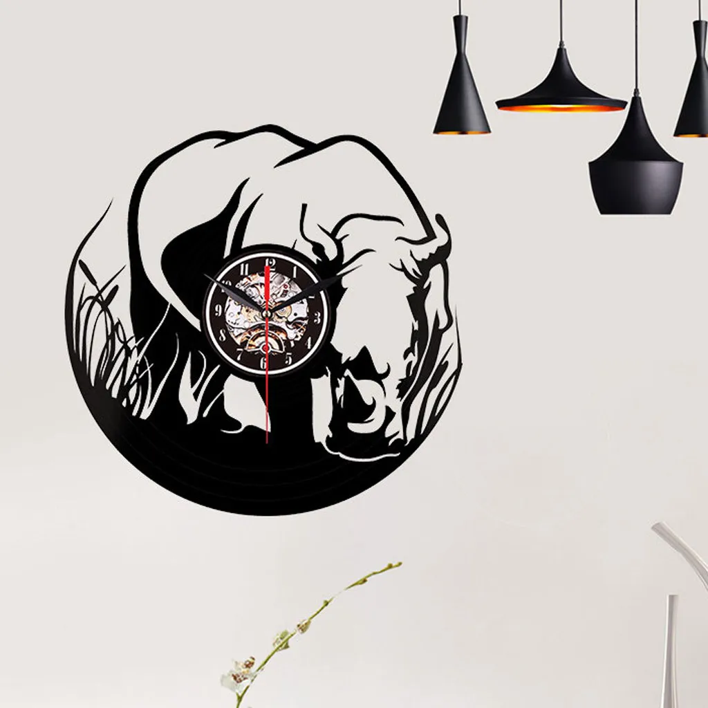Creative vinyl wall clock rhino animal pattern wall clock lampless living room wallpaper clock family kitchen creative home
Creative vinyl wall clock rhino animal pattern wall clock lampless living room wallpaper clock family kitchen creative home