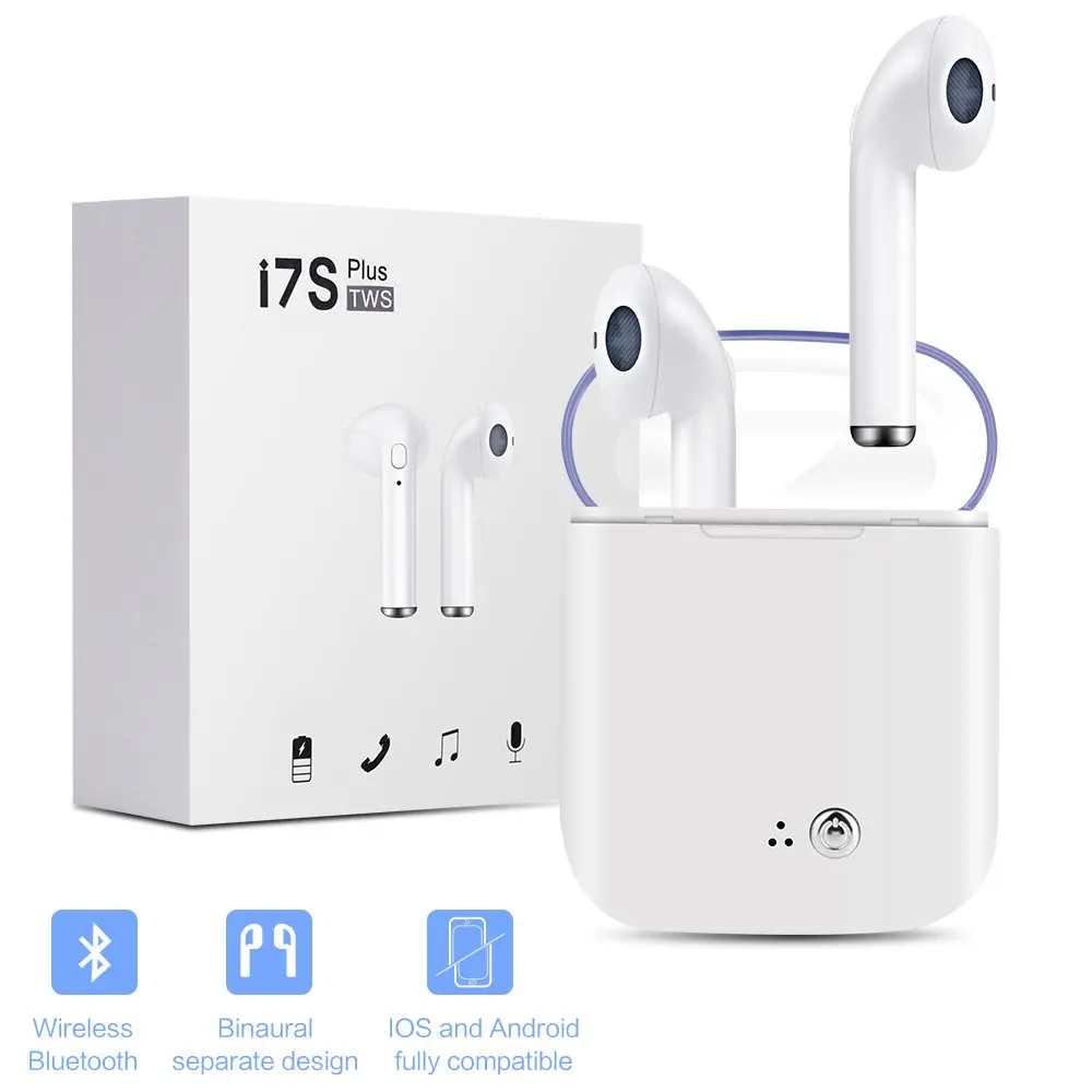 New i7S-TWS Mini Wireless Bluetooth Earphones Stereo Headphones Headset Sports in-ear Earbuds with Microphone for All phones
New i7S-TWS Mini Wireless Bluetooth Earphones Stereo Headphones Headset Sports in-ear Earbuds with Microphone for All phones