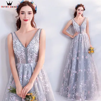 A-lin V-neck Lace Flowers Beading Gray Sexy Formal Evening Dresses 2020 New Prom Party Dress Evening Gowns Robe De Soiree JK04
A-lin V-neck Lace Flowers Beading Gray Sexy Formal Evening Dresses 2020 New Prom Party Dress Evening Gowns Robe De Soiree JK04