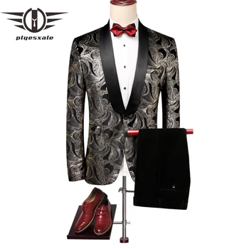 Plyesxale Shawl Collar Suit Men 2018 Slim Fit Mens Suits With Pants High Quality Wedding Suits For Men 5XL Prom Party Wear Q266
Plyesxale Shawl Collar Suit Men 2018 Slim Fit Mens Suits With Pants High Quality Wedding Suits For Men 5XL Prom Party Wear Q266
