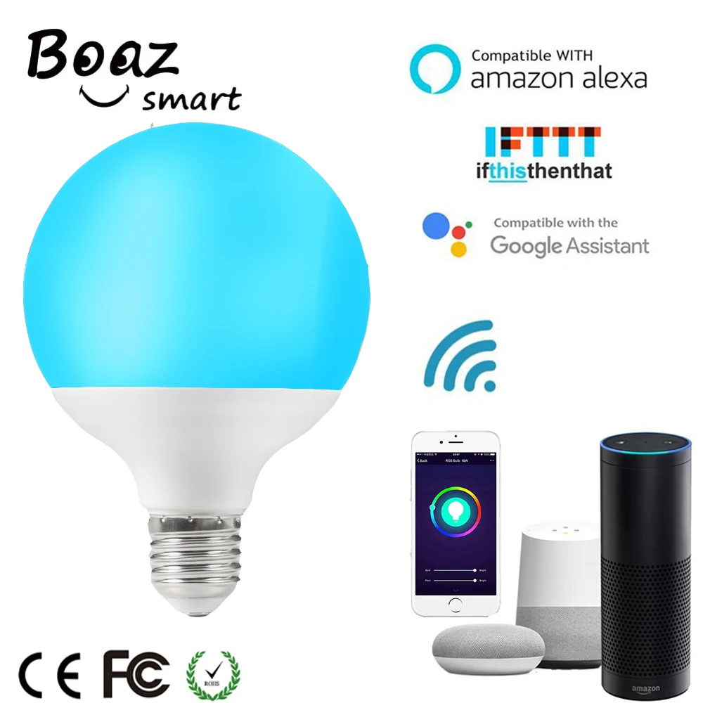 Boaz Smart Wifi Bulb E27 G95 Globe Smart Light Bulb Lamp Remote Control Bulb Dimmable Alexa Echo Google Home IFTTT Tuya Smart
Boaz Smart Wifi Bulb E27 G95 Globe Smart Light Bulb Lamp Remote Control Bulb Dimmable Alexa Echo Google Home IFTTT Tuya Smart