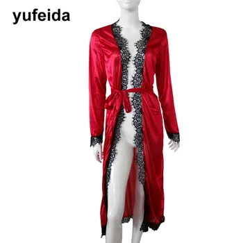 Newly Women Sexy Lace Stitching Robes Pajamas Home Cardigan Female Sexy Nightwear Babydolls Chemises Costumes Best Selling 2019
Newly Women Sexy Lace Stitching Robes Pajamas Home Cardigan Female Sexy Nightwear Babydolls Chemises Costumes Best Selling 2019