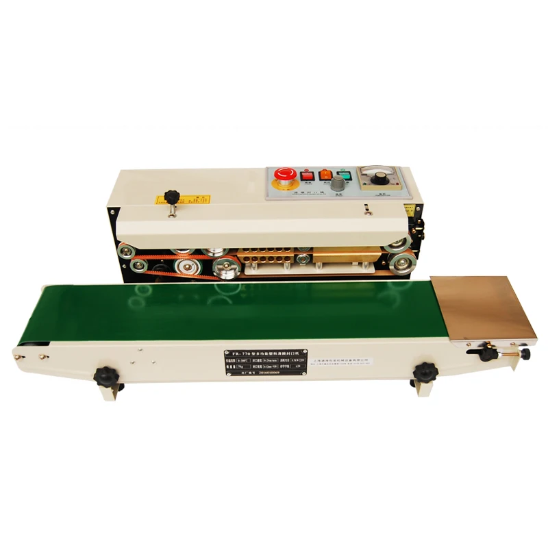 Free Shipping FR-770 Continuous film sealing machine plastic bag package machine band sealer horizontal heating sealing machine
Free Shipping FR-770 Continuous film sealing machine plastic bag package machine band sealer horizontal heating sealing machine