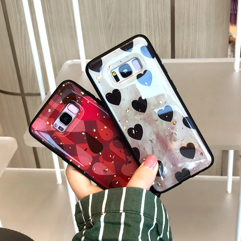 Gold Foil Bling Love heart Phone Cases For Samsung S8 S9 S10 Plus S10e Soft TPU Shining Glitter Case Back Cover Note 8 9 Fundas
Gold Foil Bling Love heart Phone Cases For Samsung S8 S9 S10 Plus S10e Soft TPU Shining Glitter Case Back Cover Note 8 9 Fundas