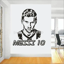Логотип Футбольной Команды наклейка на стену с Месси Виниловая