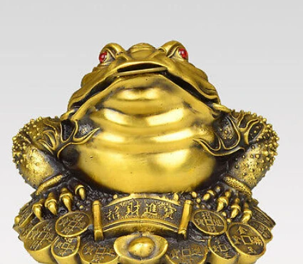 8" China Bronze Yuanbao Coins Wealth Golden Toad Frog Luck Statue Bronze decoration bronze factory outlets
8" China Bronze Yuanbao Coins Wealth Golden Toad Frog Luck Statue Bronze decoration bronze factory outlets