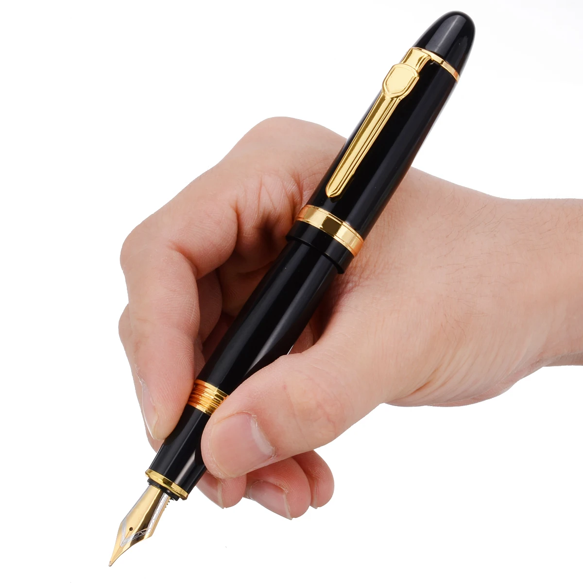 Luxury Standard Fountain Pen Black Lacquer Broad Nib Ink Cartridge Fountain Pen Gold Trim Gifts Easy Removable Ink Converter
Luxury Standard Fountain Pen Black Lacquer Broad Nib Ink Cartridge Fountain Pen Gold Trim Gifts Easy Removable Ink Converter