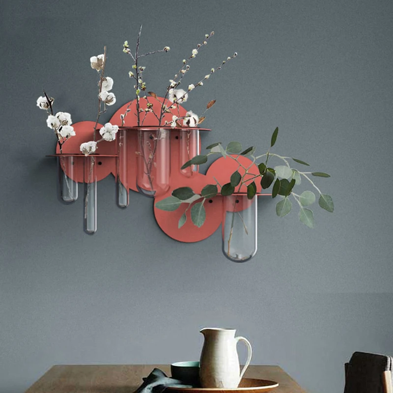 Creative Wall Vase Metal Transparent Glass Tube Flowers Hydroponics Plant Flowers Chlorophytum Holder Bonsai Vases Decoration
Creative Wall Vase Metal Transparent Glass Tube Flowers Hydroponics Plant Flowers Chlorophytum Holder Bonsai Vases Decoration