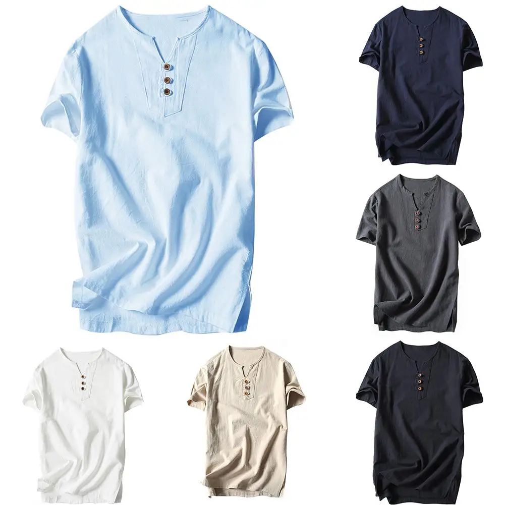 Plus Size Men t shirt Summer Linen Solid Color tshirts V Neck Casual T-Shirt Short Sleeve Tee
Plus Size Men t shirt Summer Linen Solid Color tshirts V Neck Casual T-Shirt Short Sleeve Tee