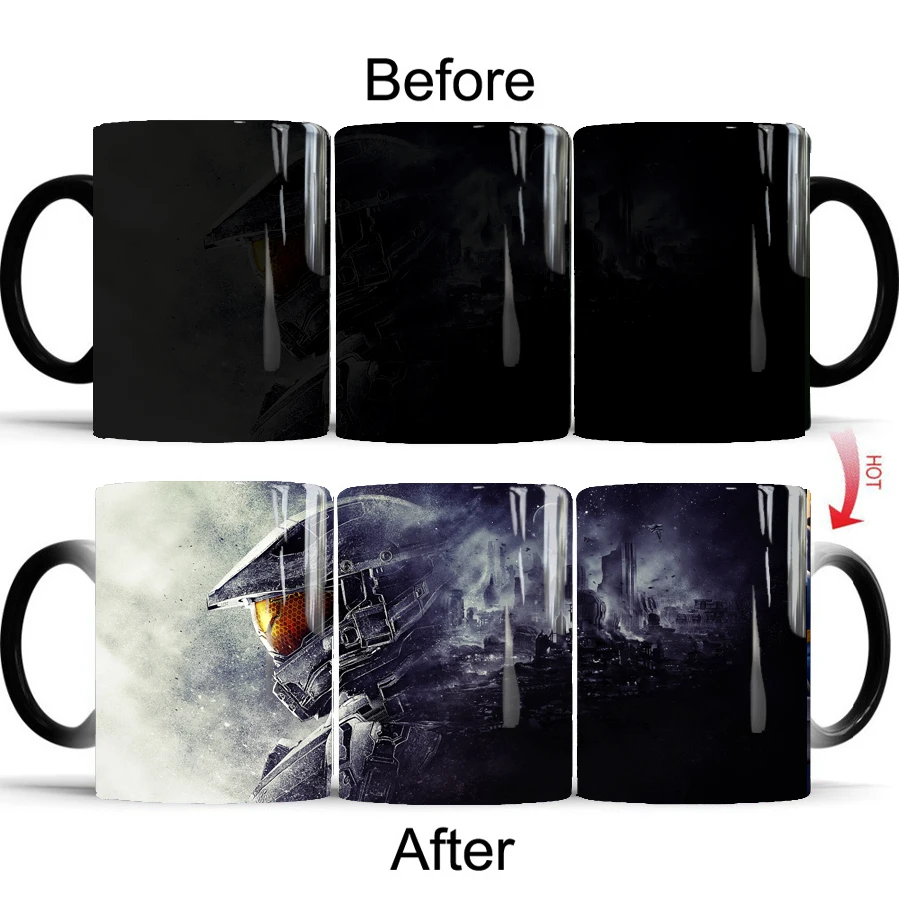 halo 5 guardians mug heat Sensitive 350ml ceramic changing color coffee mugs cups best gift for your husband boy friend
halo 5 guardians mug heat Sensitive 350ml ceramic changing color coffee mugs cups best gift for your husband boy friend