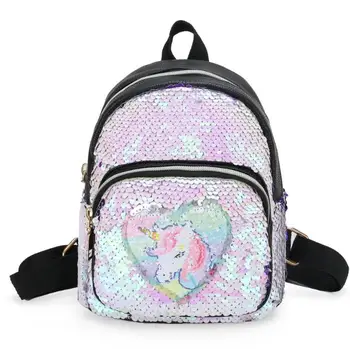 Hot Sale Women Unicorn Leather Backpack Children SchoolBags For Teenager Female Sequin Shoulder Bag Cute Travel Mini Backpack
Hot Sale Women Unicorn Leather Backpack Children SchoolBags For Teenager Female Sequin Shoulder Bag Cute Travel Mini Backpack