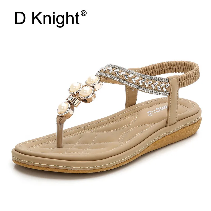 Tong Femme Summer Shoes Women Bohemia Ethnic Flip Flops Soft Flat Sandals Woman Casual Comfortable Plus Size Black Sandals 35-43 (14)