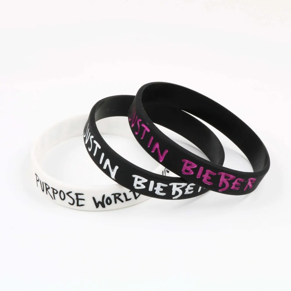 High Quality Justin Bieber Silicone Bracelets 3 Colors For Choose Purpose World Tour Silicone Wristband Bangles For Music Fans
High Quality Justin Bieber Silicone Bracelets 3 Colors For Choose Purpose World Tour Silicone Wristband Bangles For Music Fans