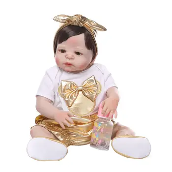 56cm Reborn Doll Realistic Full Silicone Vinyl Newborn Babies Toy Girl Princess Clothes Pacifier Lifelike Handmade Gifts
56cm Reborn Doll Realistic Full Silicone Vinyl Newborn Babies Toy Girl Princess Clothes Pacifier Lifelike Handmade Gifts