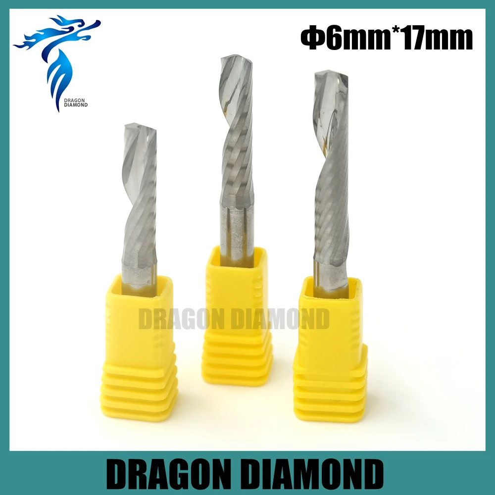 Hot Selling 5 pcs 6*17MM Single Flute Spiral Tungsten Steel Carbide Mill, Carving Bits, CNC Cutting Tools, Wood CNC Router Bits
Hot Selling 5 pcs 6*17MM Single Flute Spiral Tungsten Steel Carbide Mill, Carving Bits, CNC Cutting Tools, Wood CNC Router Bits