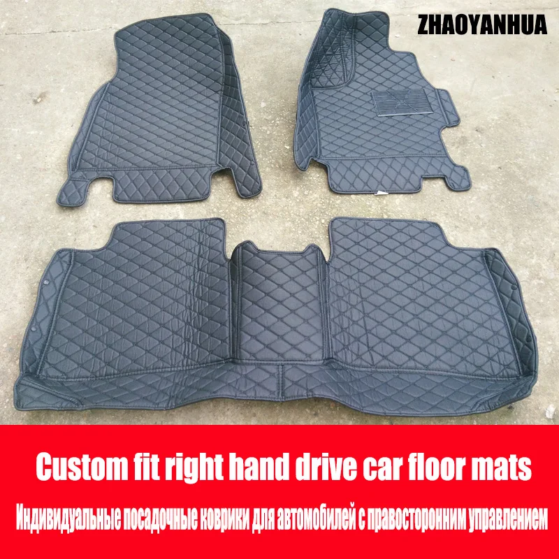 

ZHAOYANHUA Right hand drive car car floor mats for Mercedes Benz A C W204 W205 E W211 W212 W213 S class CLA GLC ML GLE GL rug ca