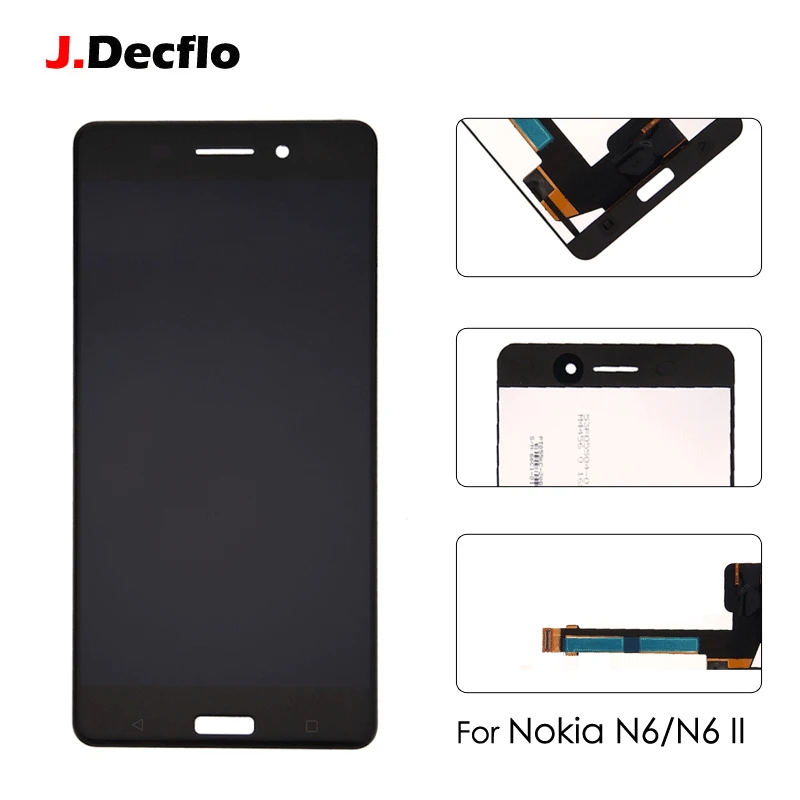 For Nokia 6 N6 N6 II LCD Display Touch Screen Digitizer Assembly Replacement Parts without Frame Original 100% Tested 5.5"
For Nokia 6 N6 N6 II LCD Display Touch Screen Digitizer Assembly Replacement Parts without Frame Original 100% Tested 5.5"