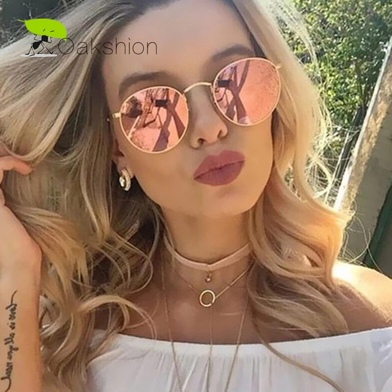 Women Rose Gold Metal Frame Sunglasses Female Round Oval Sun Glasses Fashion Ladies Circle Mirrored Lens Eyeglasses New Trendy
Women Rose Gold Metal Frame Sunglasses Female Round Oval Sun Glasses Fashion Ladies Circle Mirrored Lens Eyeglasses New Trendy