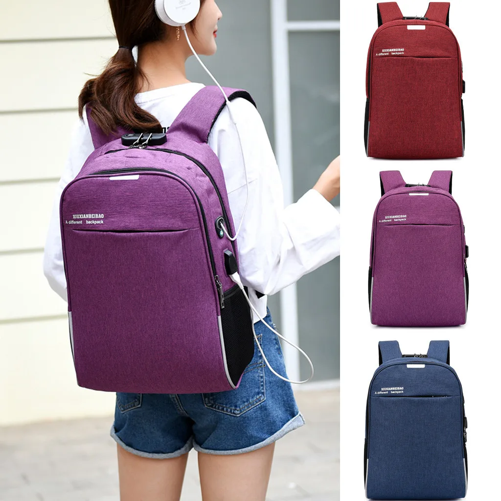 Business travel bag USB charging anti-theft backpack password Oxford Softback Chains lock luminous shoulder computer bag June17
Business travel bag USB charging anti-theft backpack password Oxford Softback Chains lock luminous shoulder computer bag June17