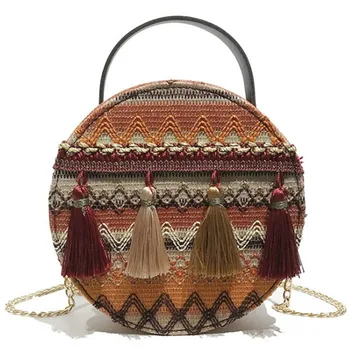 Round European And American Exclusive Chain Shoulder Bag Trendy Tassel Crossbody Bags Women Vintage Weaving Messenger Handbag
Round European And American Exclusive Chain Shoulder Bag Trendy Tassel Crossbody Bags Women Vintage Weaving Messenger Handbag