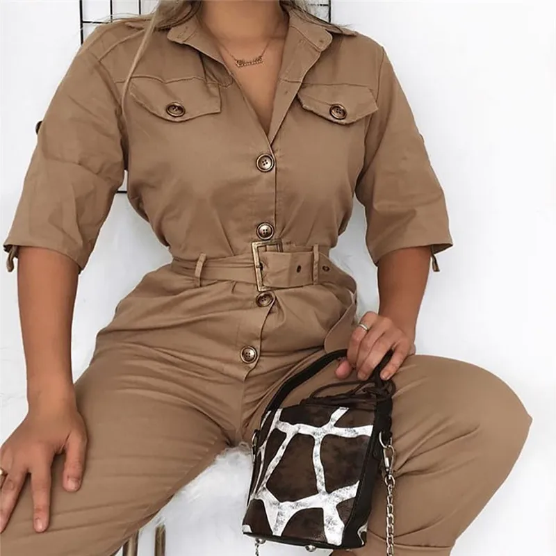 20019 Autumn Jumpsuit Women Overalls High Street Vintage Casual Khaki Long Sleeve Jumpsuit Romper Pantalon Femme
20019 Autumn Jumpsuit Women Overalls High Street Vintage Casual Khaki Long Sleeve Jumpsuit Romper Pantalon Femme
