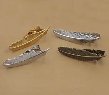 42mm Tie Bar Men's Tie Clip Feather Shape Wedding Tie Clips Multi-color Plated Brass
42mm Tie Bar Men's Tie Clip Feather Shape Wedding Tie Clips Multi-color Plated Brass