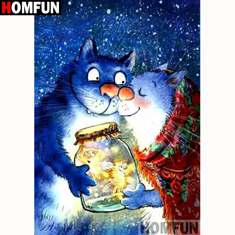 HOMFUN Full Square/Round Drill 5D DIY Diamond Painting "Cartoon cat" Embroidery Cross Stitch 5D Home Decor Gift A18179
HOMFUN Full Square/Round Drill 5D DIY Diamond Painting "Cartoon cat" Embroidery Cross Stitch 5D Home Decor Gift A18179