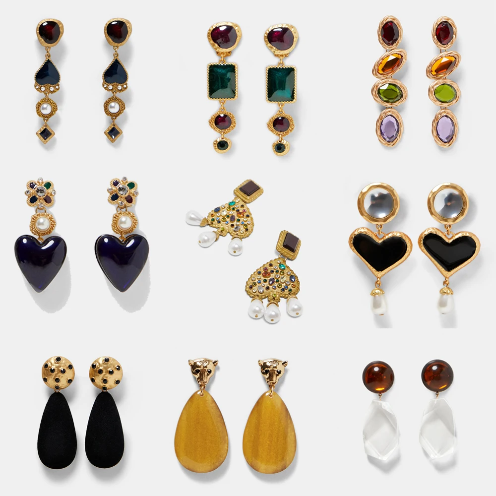 Girlgo New 25 Type ZA Simulated Pearl Heart Drop Earrings For Women Long Colorful Rhinestone Pendant Earring Maxi Dangle Jewelry
Girlgo New 25 Type ZA Simulated Pearl Heart Drop Earrings For Women Long Colorful Rhinestone Pendant Earring Maxi Dangle Jewelry