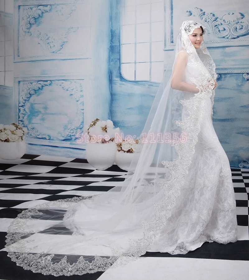 Luxury Bridal Veil Alencon Lace Trim Sparkling Sequins Cheap Romantic Wedding Veils
Luxury Bridal Veil Alencon Lace Trim Sparkling Sequins Cheap Romantic Wedding Veils