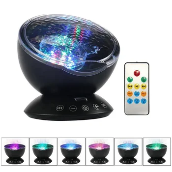 Ocean Wave Projector Lights Night Light Remote Control with Built-in Mini Music Player 7 Colorful Party Light Modes Black/White
Ocean Wave Projector Lights Night Light Remote Control with Built-in Mini Music Player 7 Colorful Party Light Modes Black/White