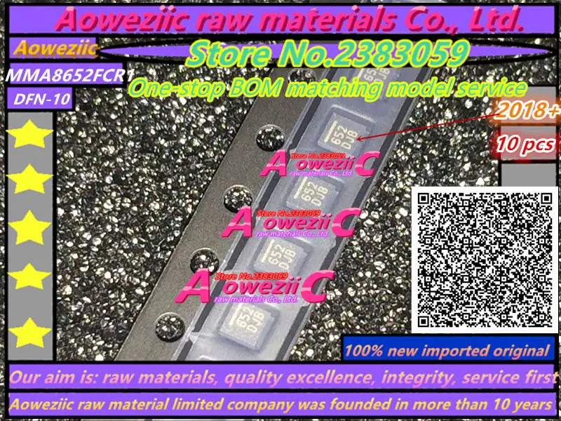 Aoweziic 2018+ 100% new imported original MMA8652FCR1 MMA8652FC MMA8652 652 DFN-10 Accelerometer sensor chip | Электроника