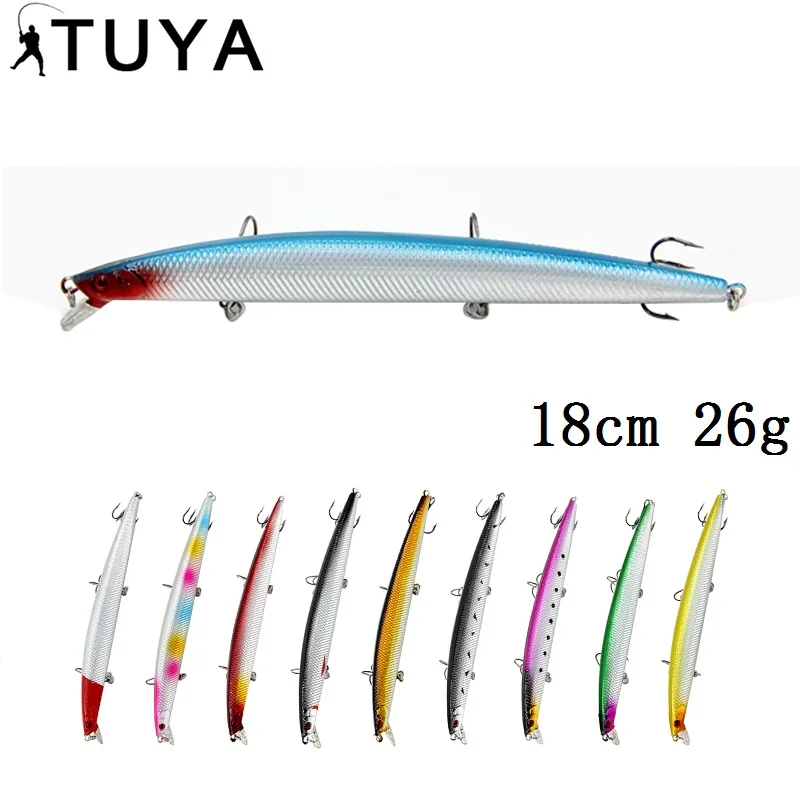 TUYA 18cm 26g Big Jerk Baits wobblers Fishing Lure Artificial Bait Professional Suspend Jerkbait Bass Pike Hard Bait
TUYA 18cm 26g Big Jerk Baits wobblers Fishing Lure Artificial Bait Professional Suspend Jerkbait Bass Pike Hard Bait
