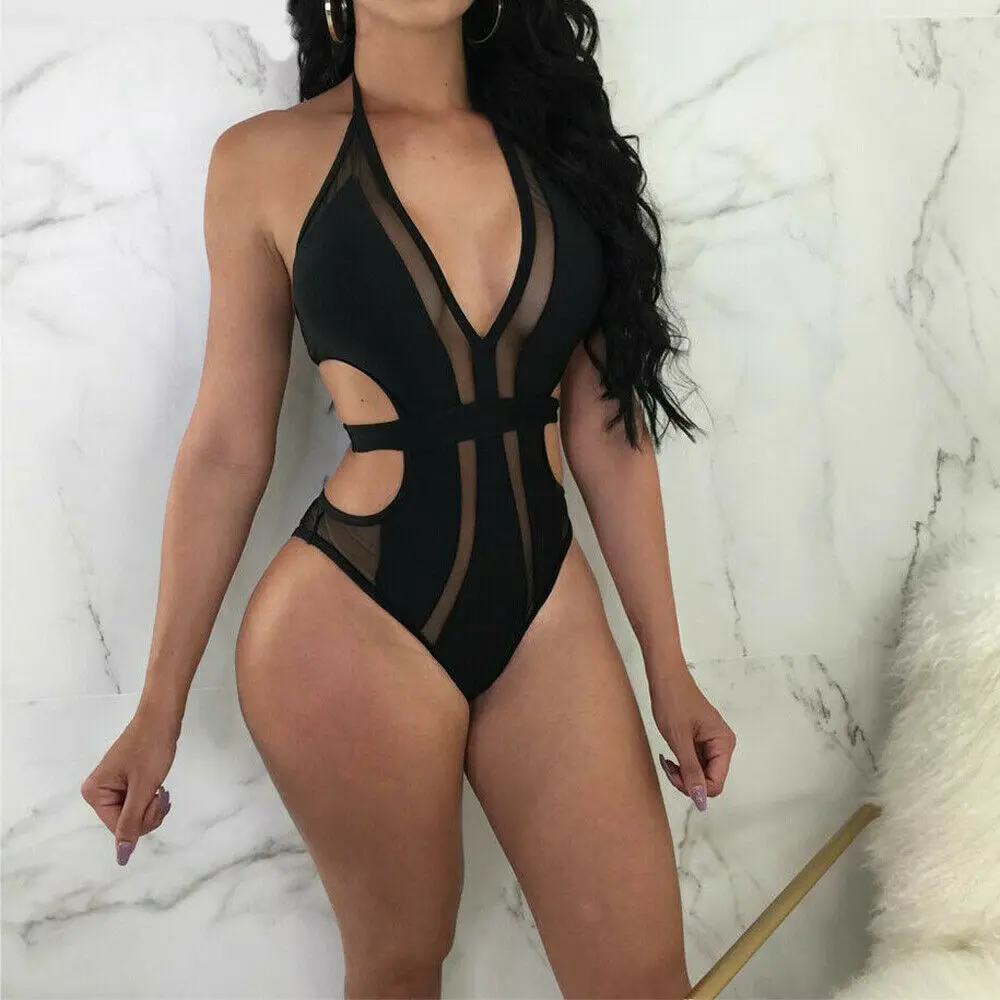 US New Women Bodysuit One Piece Bathing Monokini Push Up Padded Bikini Swimsuit Slim Waist Swimwear
US New Women Bodysuit One Piece Bathing Monokini Push Up Padded Bikini Swimsuit Slim Waist Swimwear