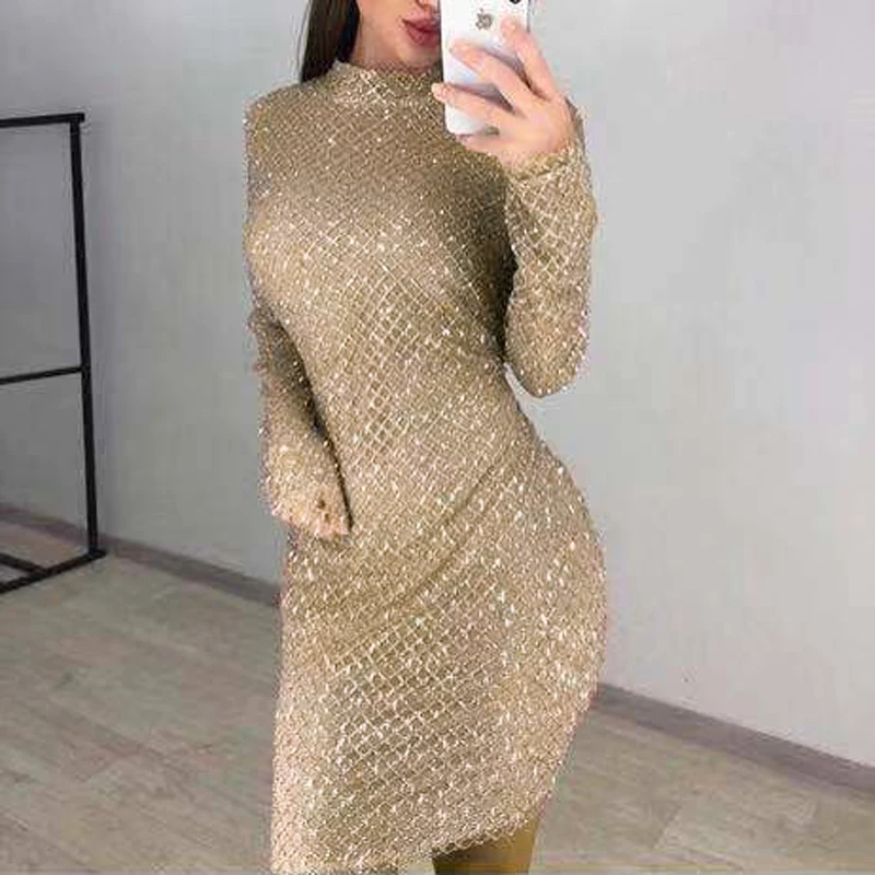 Gold Plaid Glitter Mini Dresses Bodycon Glittered Full Sleeved Elegant Party Dresses
Gold Plaid Glitter Mini Dresses Bodycon Glittered Full Sleeved Elegant Party Dresses