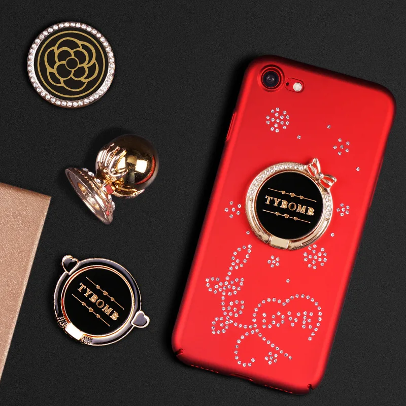 360 Degree Finger Ring Mobile Smart phone Holder Stand Diamond Metal Mobile Phone Stand Holder For iPhone Huawei All Phone (2)